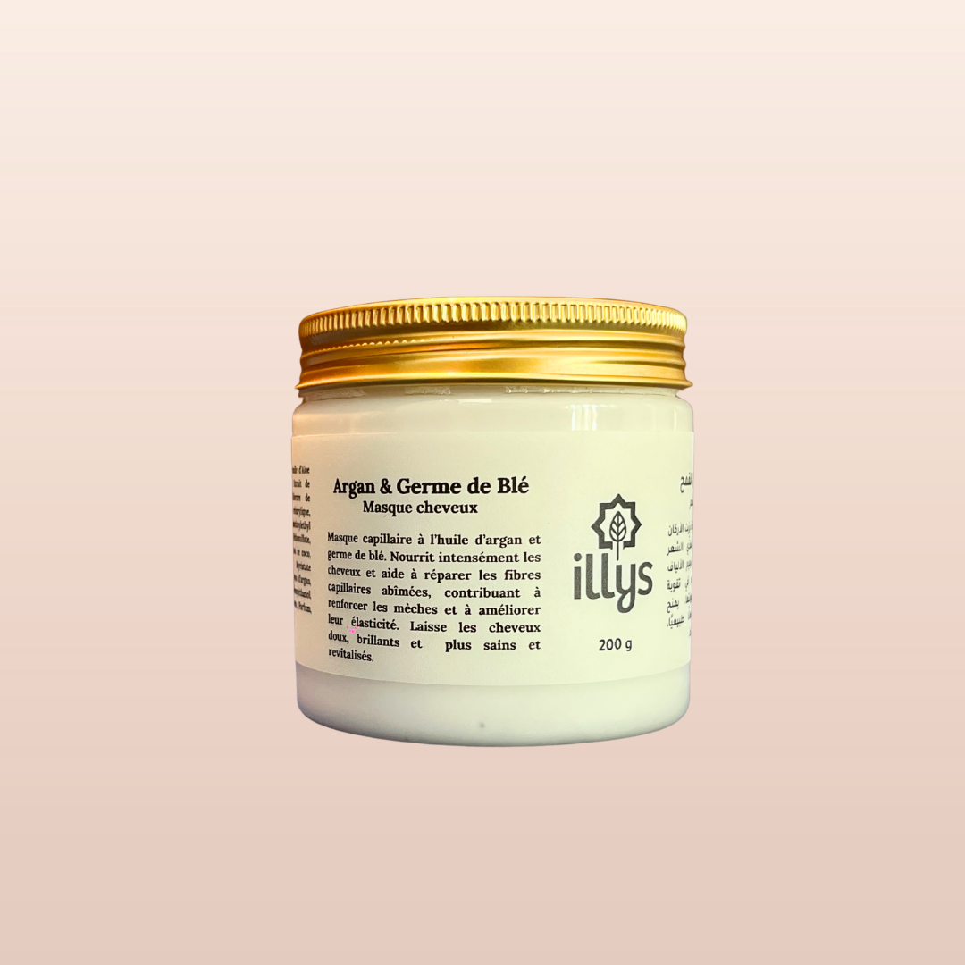 Masque Cheveux Argan & Germe de Blé illys – 200g